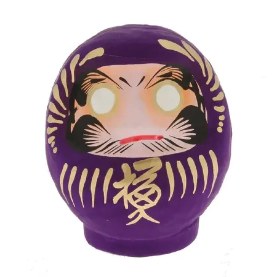 Miya Company Daruma Doll 3.75" Purple - Japanese Good Luck Charm for Success and Advancement