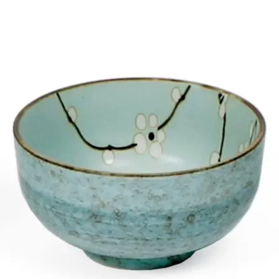 Miya Company Spring Blossoms Decorative Ceramic Bowl - 5.5 Inch Floral Design Handcrafted Dining Tableware