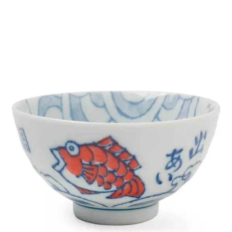 Miya Company Red Tai 4.5-Inch Ceramic Rice Bowl – Durable & Stylish Asian Dining Dish