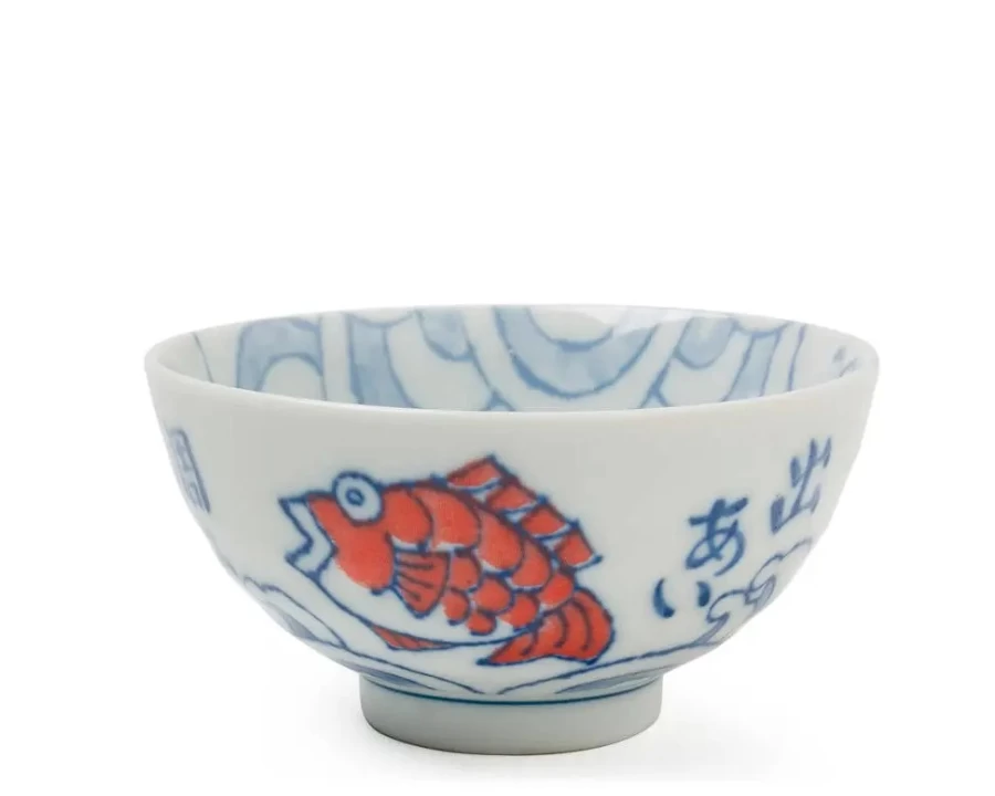 Miya Company Red Tai 4.5-Inch Ceramic Rice Bowl – Durable & Stylish Asian Dining Dish