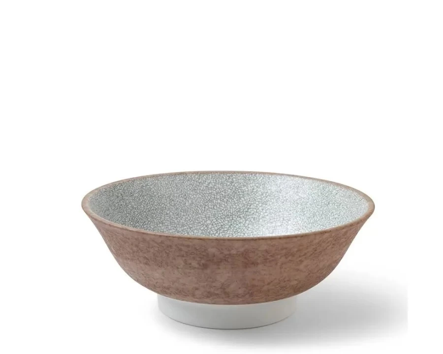 Miya Company 8.25 Inch Gray Ramen Noodle Bowl - Hiware Ceramic Soup Bowl for Asian Dishes