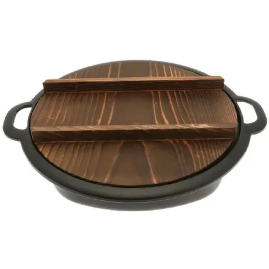Miya Cast Iron Gyoza Pan with Lid - Nonstick Dumpling Pan for Perfect Japanese Potstickers