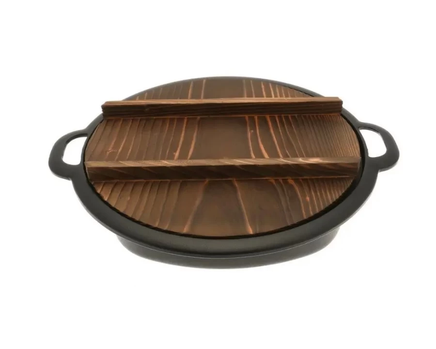 Miya Cast Iron Gyoza Pan with Lid - Nonstick Dumpling Pan for Perfect Japanese Potstickers