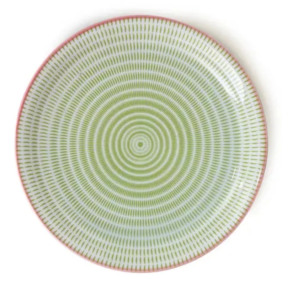Miya Company 9.75 Inch Green Decorative Plate - Sen Colors Collection