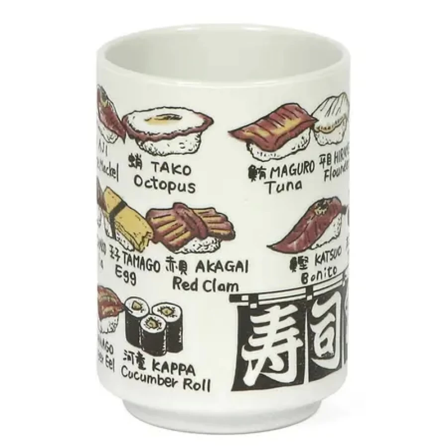 Miya Company Sushi Teacup - 8 Oz Japanese-Style Ceramic Cup for Sashimi and Soy Sauce