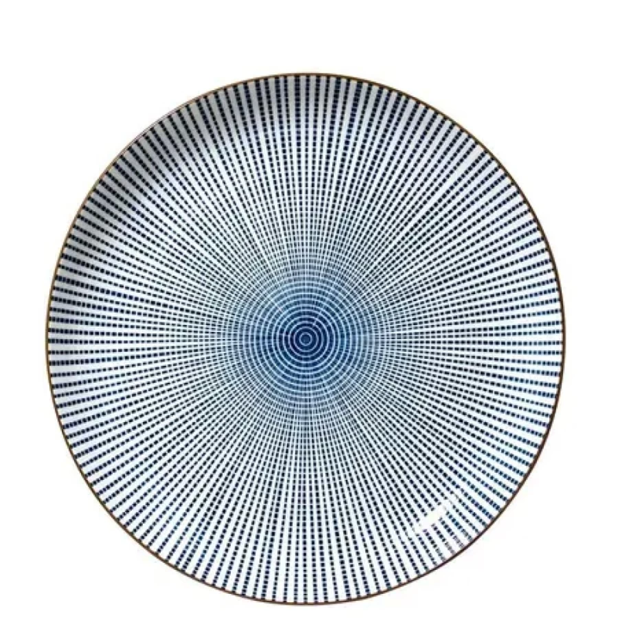 Miya Company Sendan Tokusa 8.5-Inch Ceramic Plate – Traditional Japanese Style Dishware