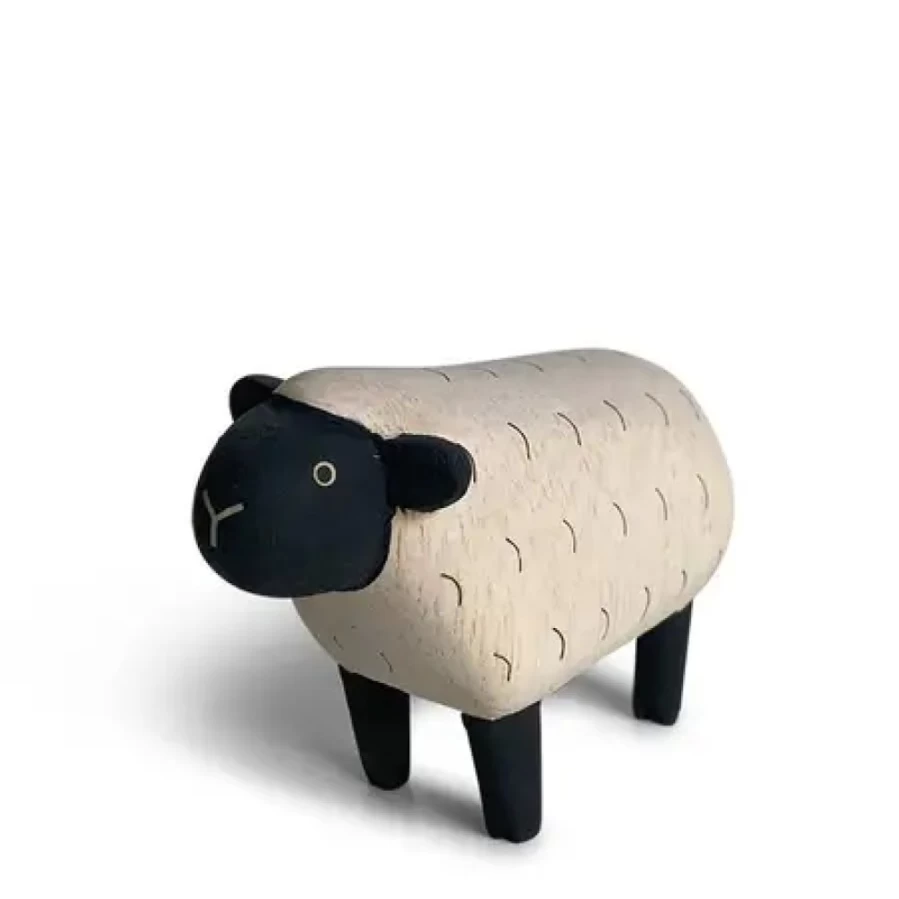 Miya Company T-Lab Wooden Animal Sheep Toy - Handcrafted Eco-Friendly Kids Gift