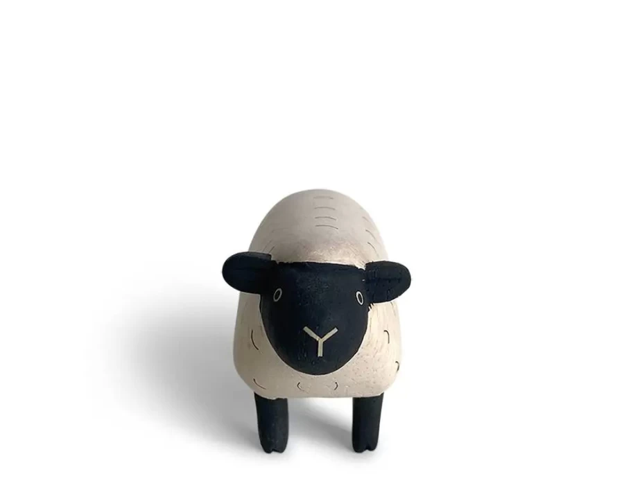 Miya Company T-Lab Wooden Animal Sheep Toy - Handcrafted Eco-Friendly Kids Gift