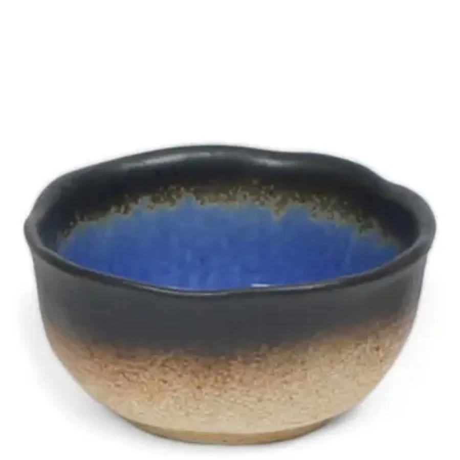 Miya Company 5.75 Inch Cobalt Blue Ceramic Bowl - Handcrafted Decorative Serving Dish