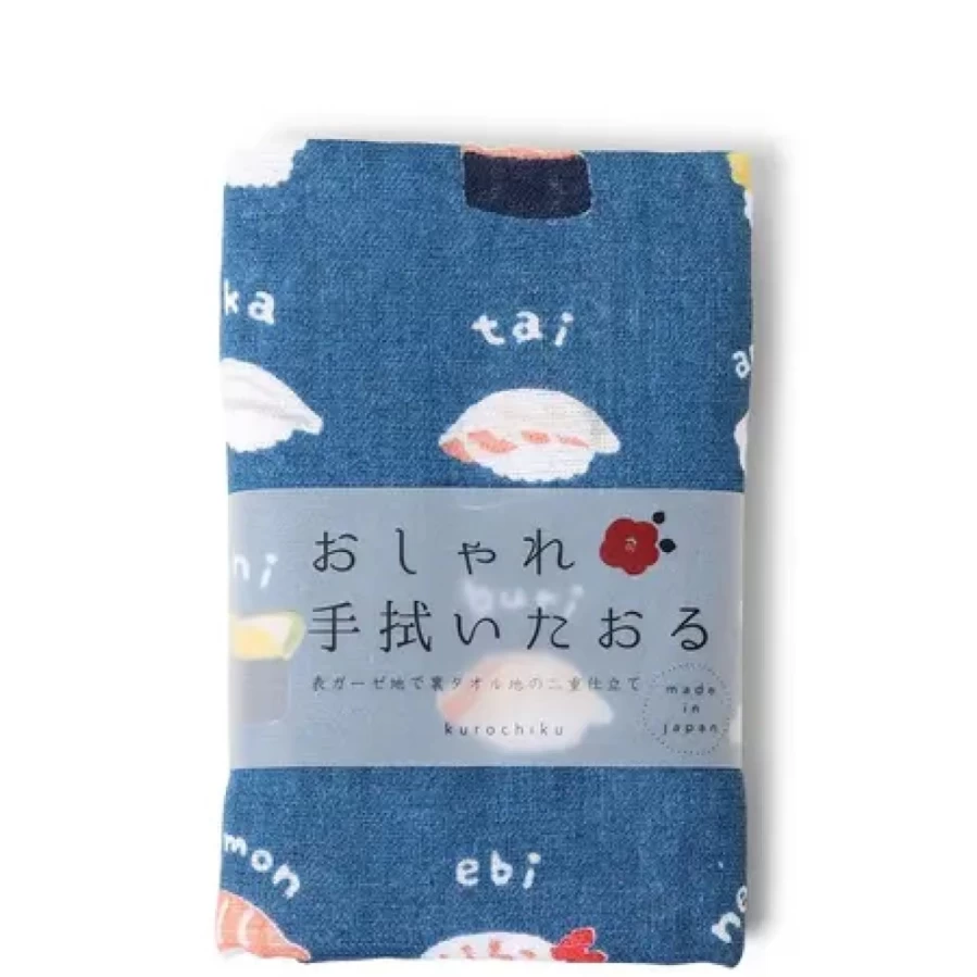 Miya Company Premium Blue Sushi Towel - Soft, Absorbent Bath Towel for Kitchen & Bathroom