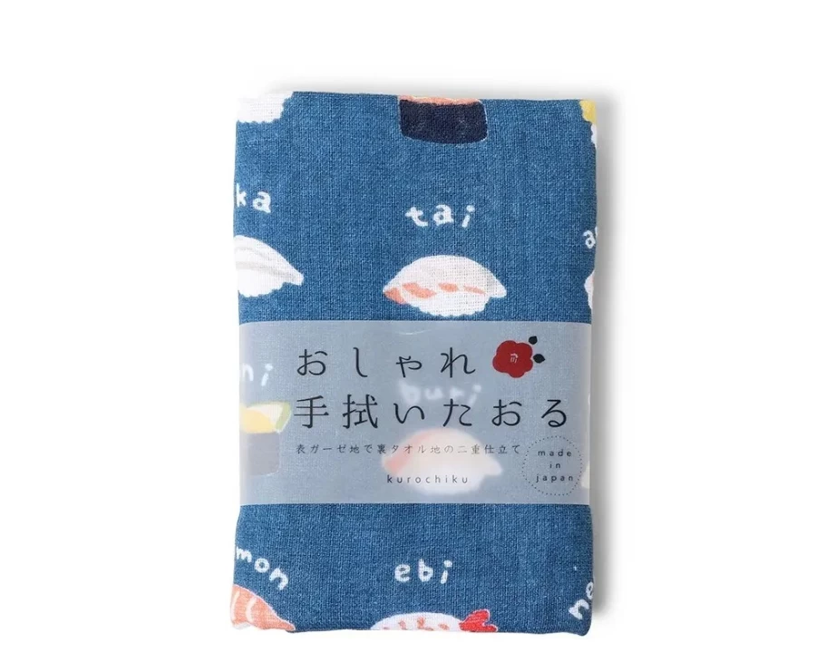 Miya Company Premium Blue Sushi Towel - Soft, Absorbent Bath Towel for Kitchen & Bathroom