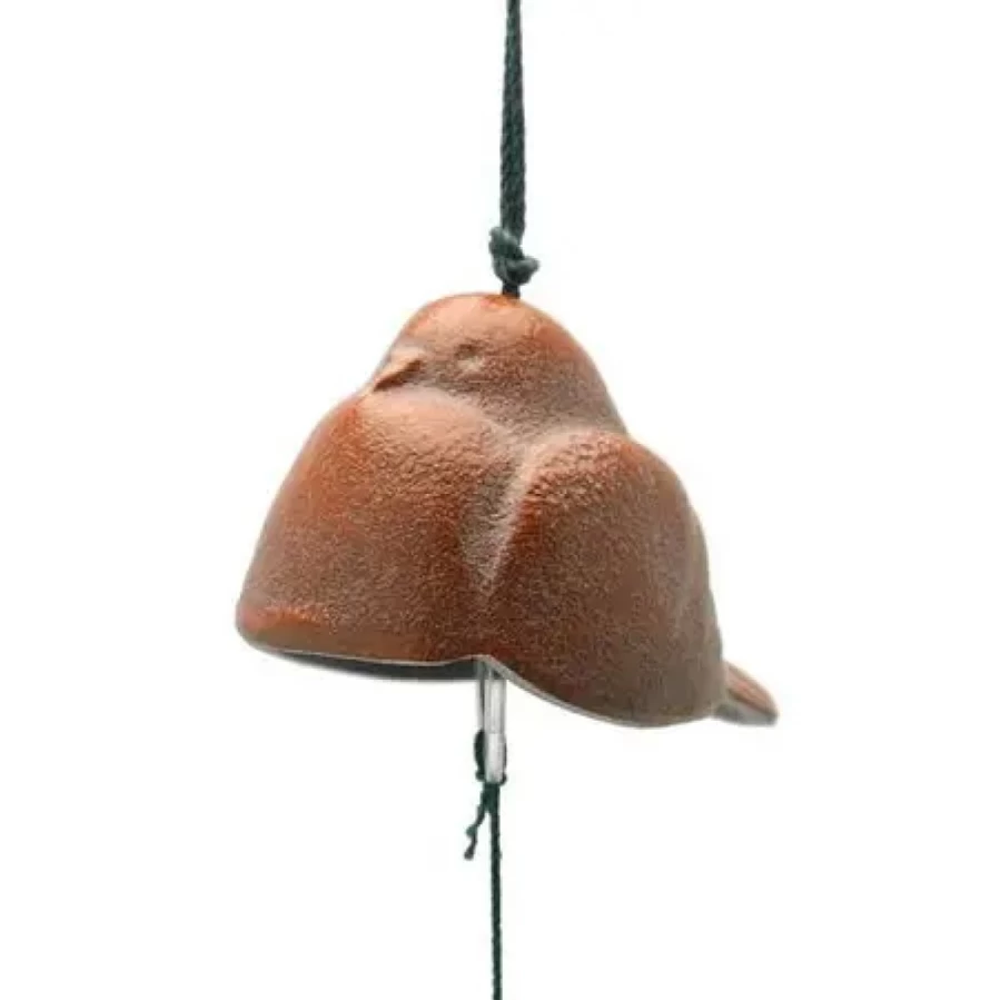 Miya Company Red Dove Wind Chime 1.5 Inch - Handcrafted Outdoor Decorative Bell for Garden and Patio