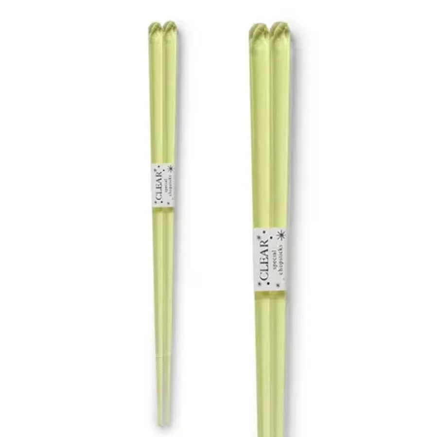 Miya Company Acrylic Chopsticks - Light Yellow Color, Durable and Stylish Eating Utensils