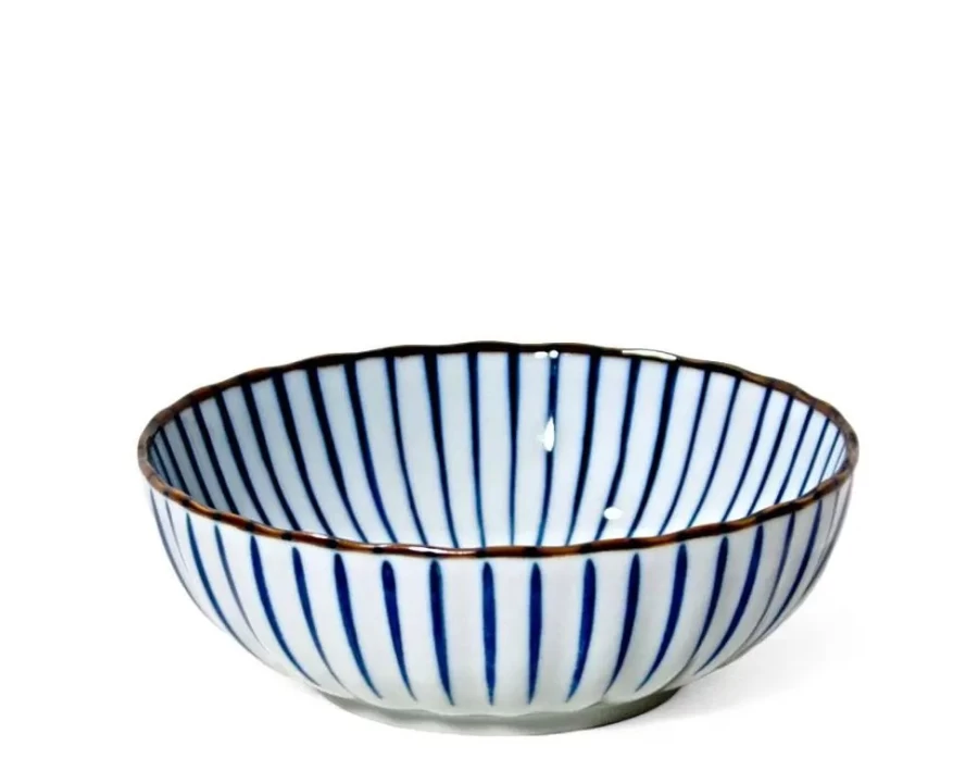 Miya Company 7.25-Inch Tokusa Ceramic Bowl – Handcrafted Japanese-Style Serving Dish