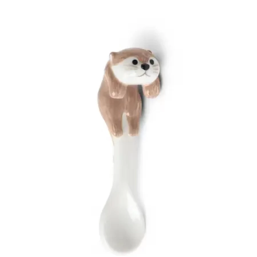Miya Company Hanging Spoon Otter Light Brown - Adorable Animal Decor for Kitchen & Home