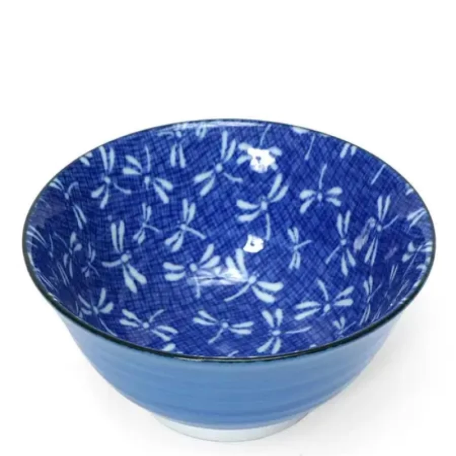 Miya Company 6-Inch Dragonfly Decorative Bowl – Handcrafted Ceramic Serving Dish for Home Decor
