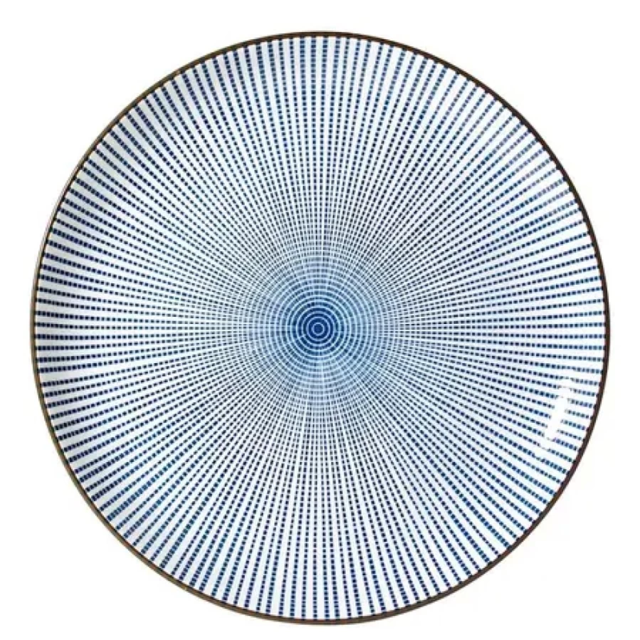 Miya Company Sendan Tokusa 10-Inch Ceramic Plate – Traditional Japanese Style Dining Dish