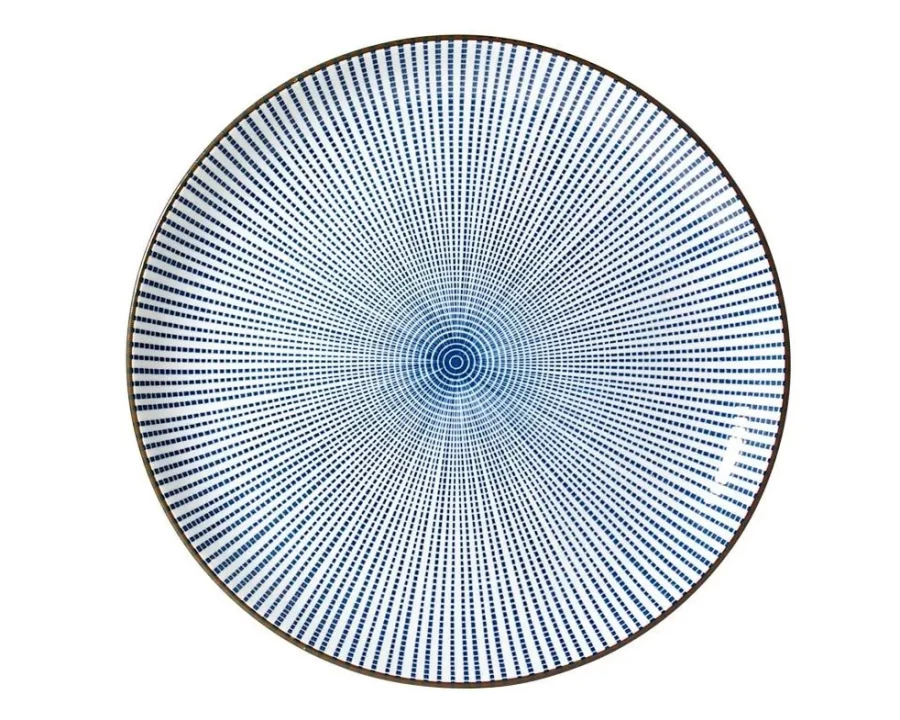 Miya Company Sendan Tokusa 10-Inch Ceramic Plate – Traditional Japanese Style Dining Dish
