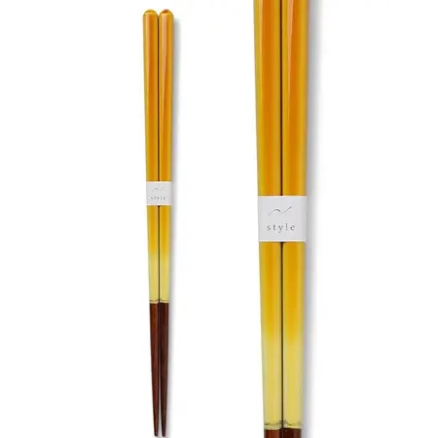 Miya Company Ombre Yellow Chopsticks - Elegant Handcrafted Asian Dining Utensils