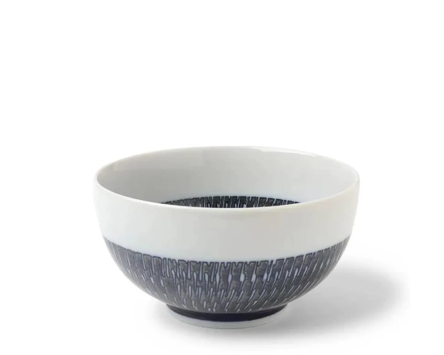 Miya Company Indigo Tobi Kanna Bowl 5.125" – Handcrafted Japanese Ceramic Dish for Dining & Decor