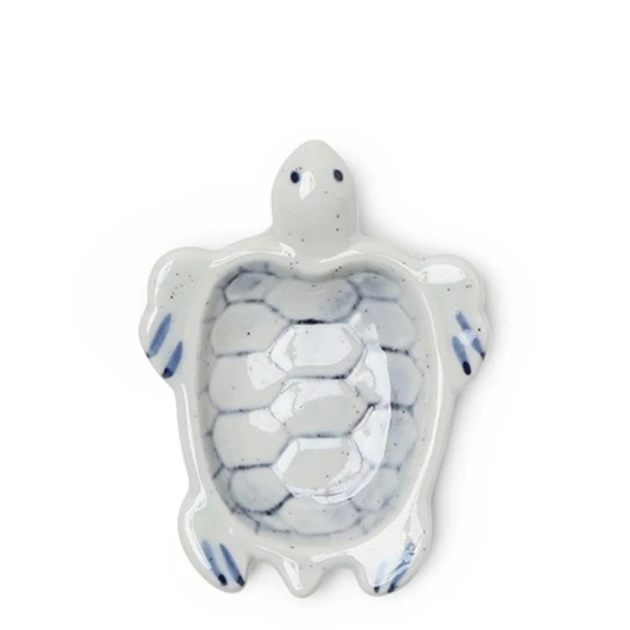 Miya Company Ceramic Sauce Dish with Turtle Design – Elegant Dipping Bowl for Condiments