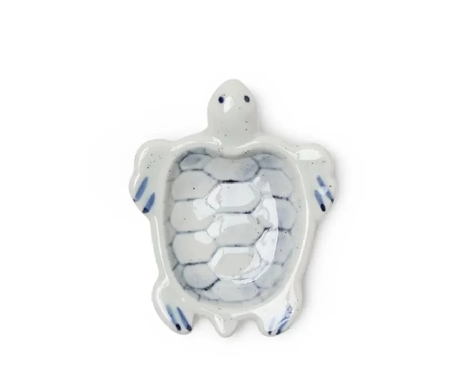 Miya Company Ceramic Sauce Dish with Turtle Design – Elegant Dipping Bowl for Condiments