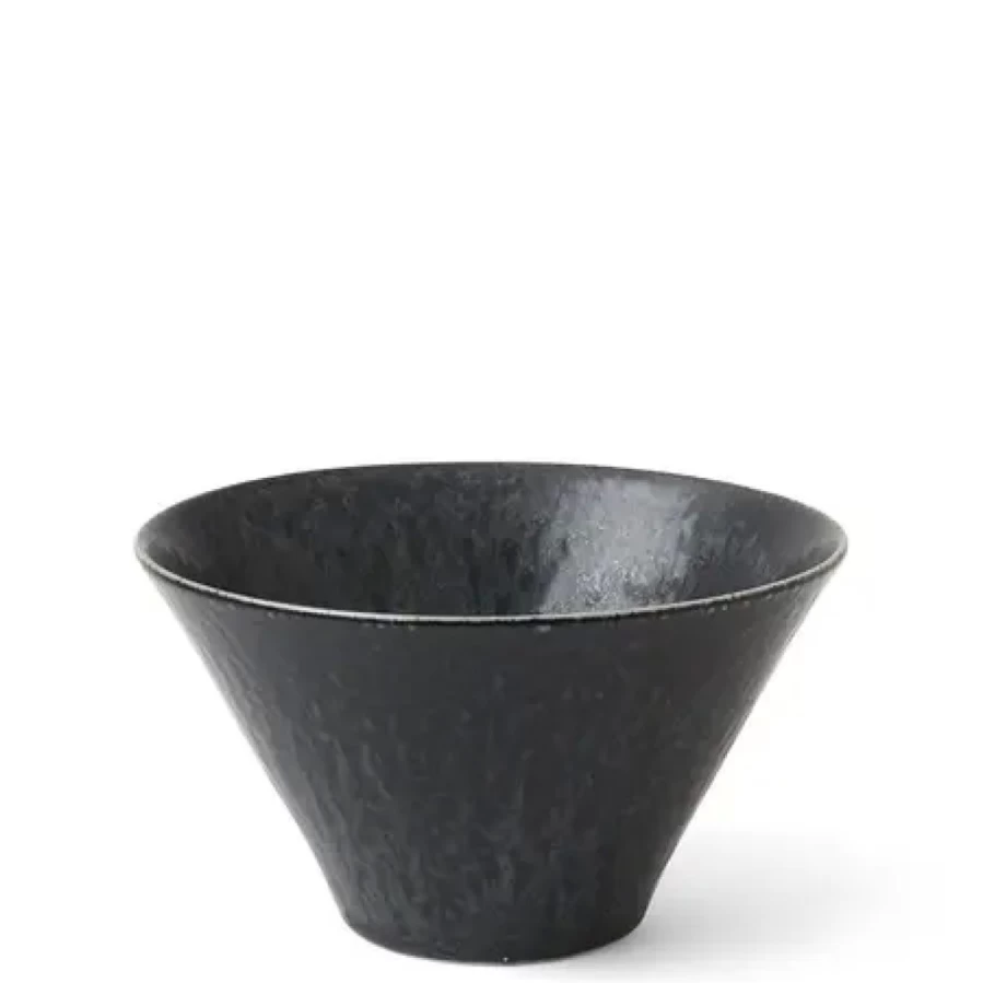 Miya Company Ishi Black 6.25 Inch Ceramic Bowl – Handcrafted Japanese-Style Serving Dish