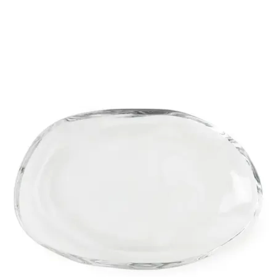 Miya Company 5.7 x 3.7 Inch Tempered Glass Plate - Durable Scratch-Resistant Tableware for Dining & Serving