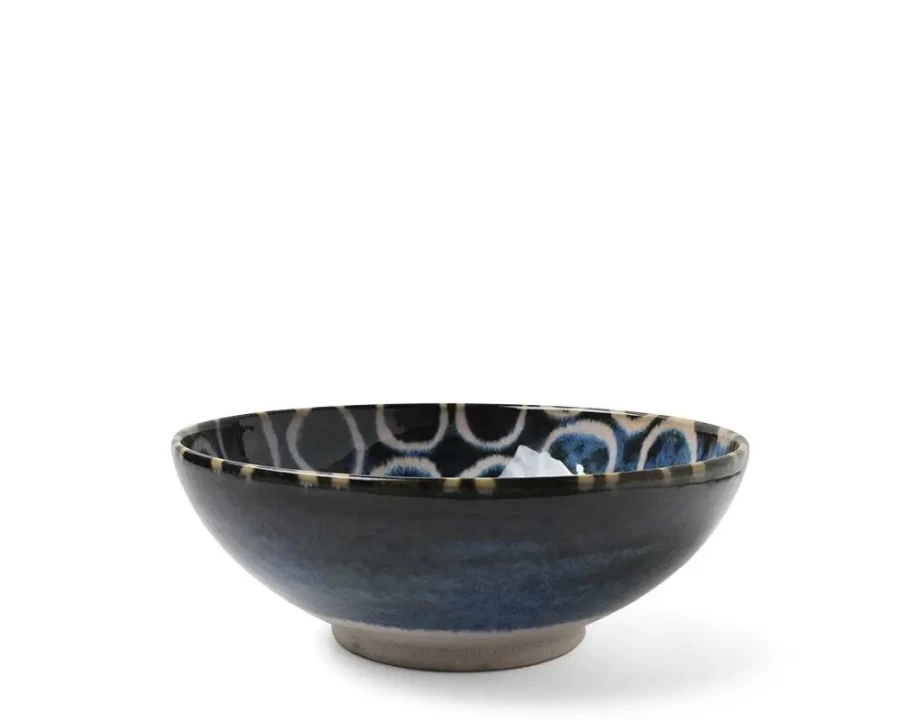 "Rustic White Ceramic 8.5 Inch Shallow Bowl by Miya Company – Handcrafted Farmhouse Decor"