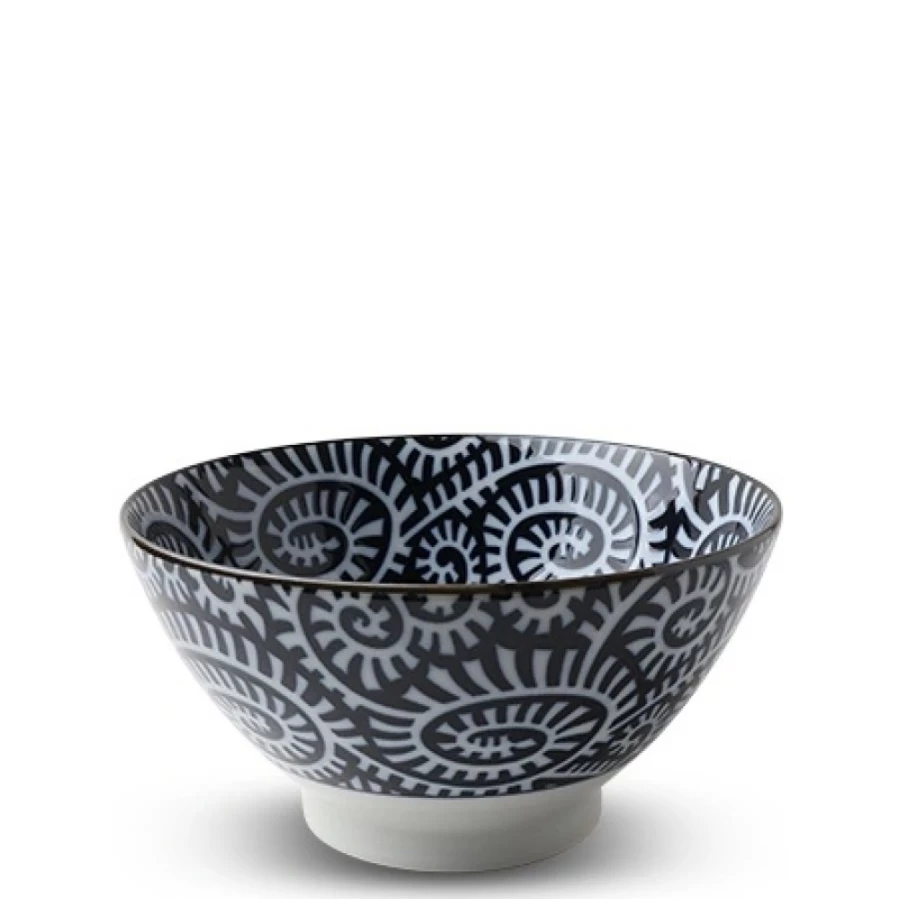 Miya Company Blue & White Karakusa 7-Inch Porcelain Noodle Bowl – Traditional Japanese Ceramic Dish