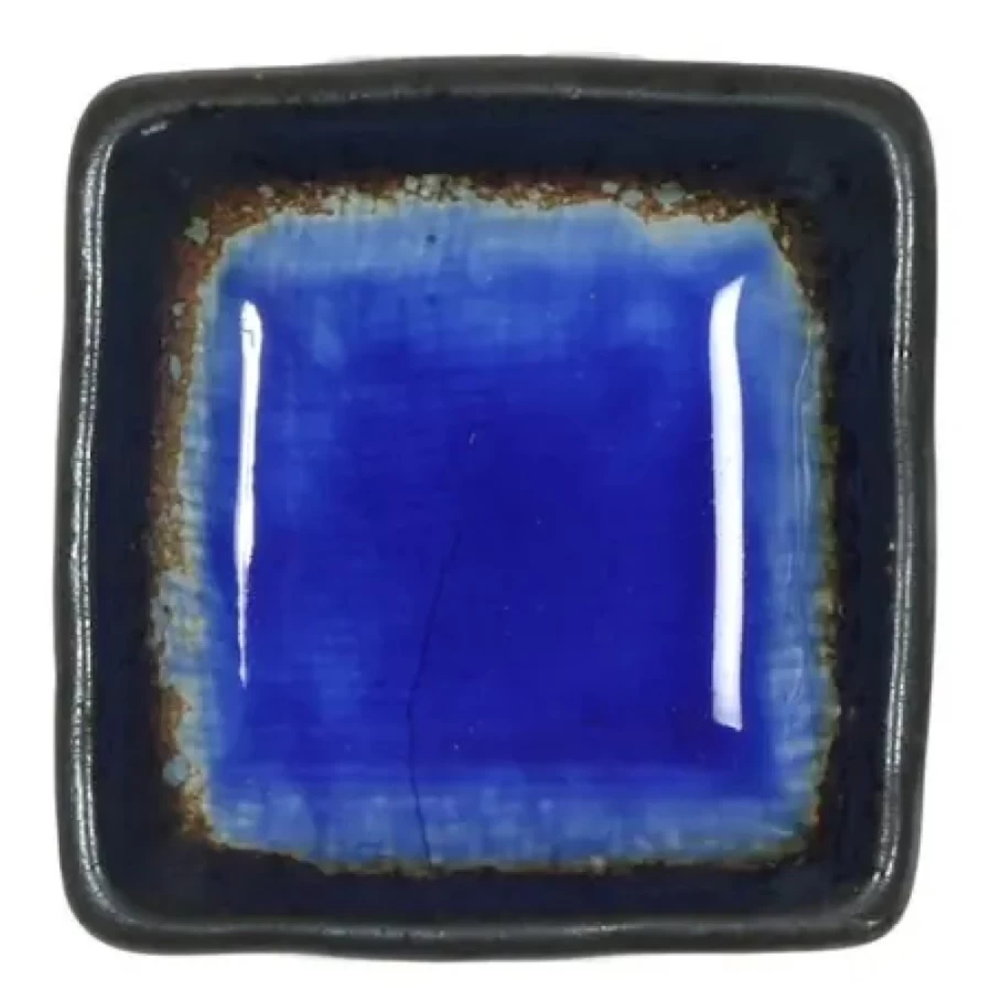 Miya Company Cobalt Blue 3 Inch Square Sauce Dish – Decorative Ceramic Appetizer Plate