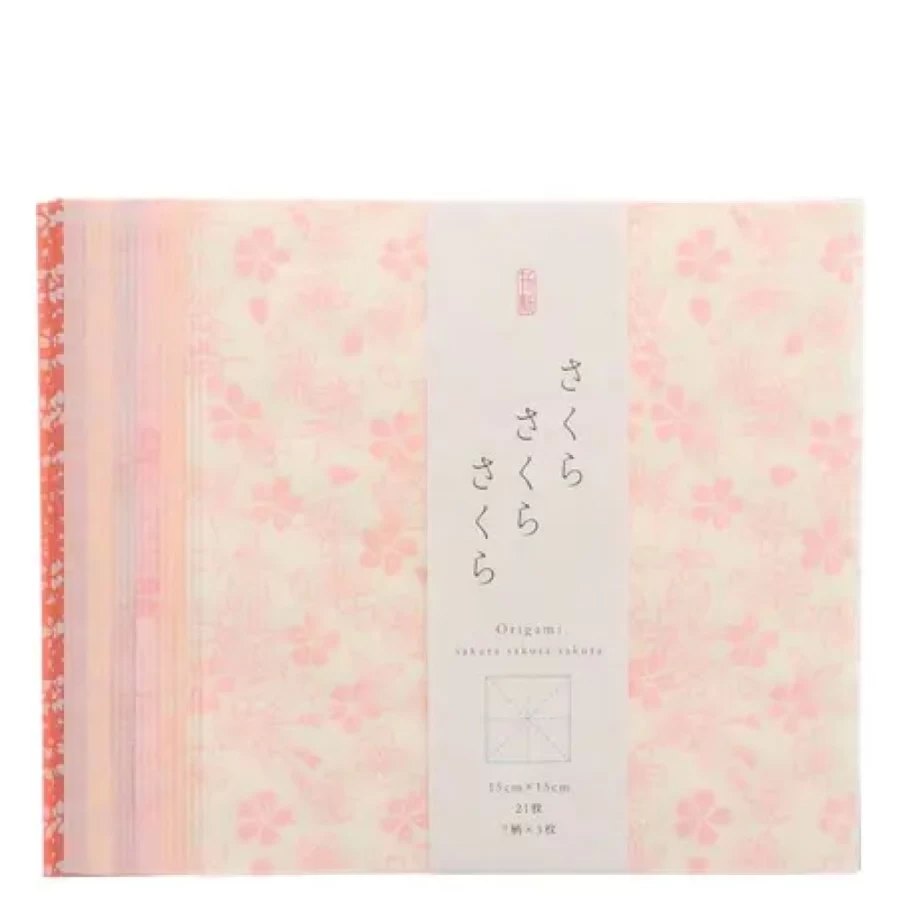 "Origami Paper Washi Sakura 6" by Miya Company – Japanese Cherry Blossom Craft Sheets for DIY Art"