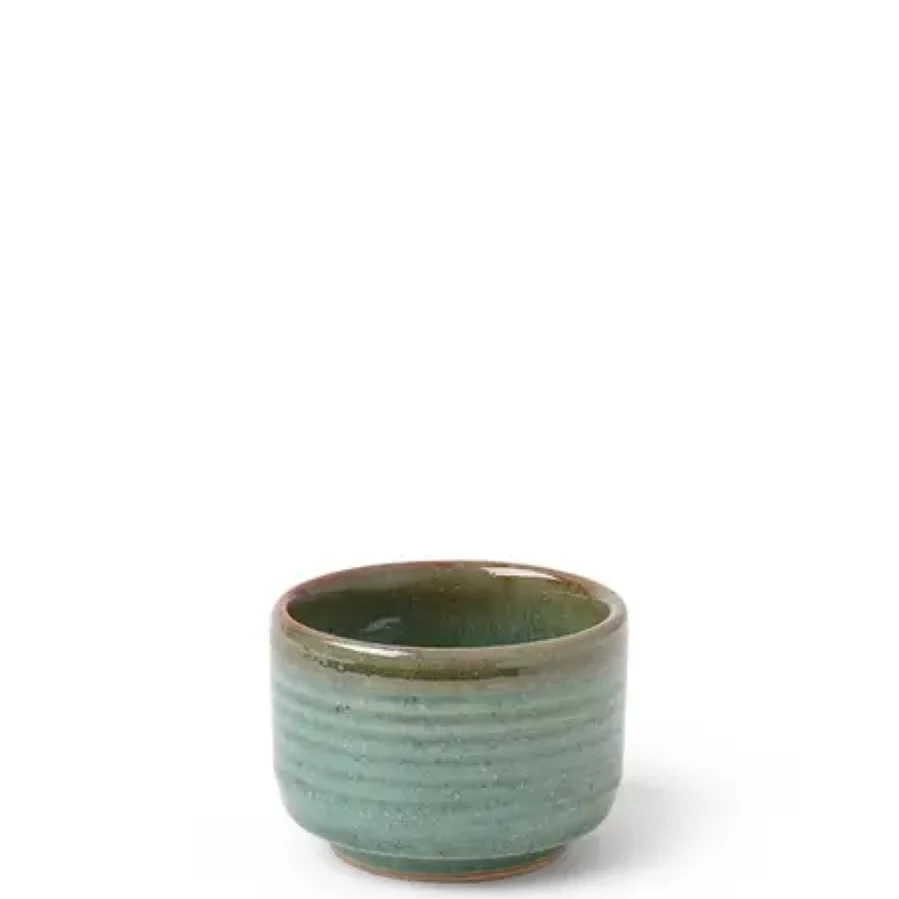 "Miya Company Sea Green Sake Cup - 2.5 Oz Traditional Japanese Ceramic Cup for Sake or Tea"
