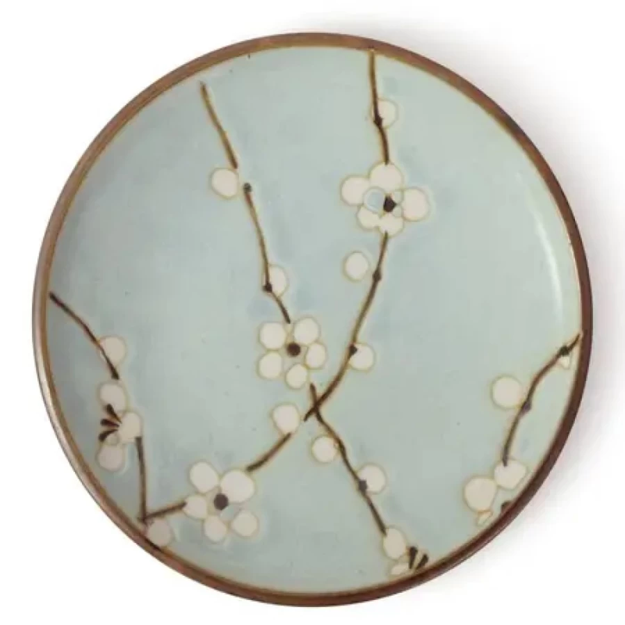 Miya Company Spring Blossoms Round Decorative Plate 4.75 Inch Floral Design
