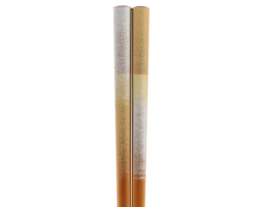 Miya Company Luxury Chopsticks - Futome Silver & Gold Cloud Design - Elegant Dining Utensils