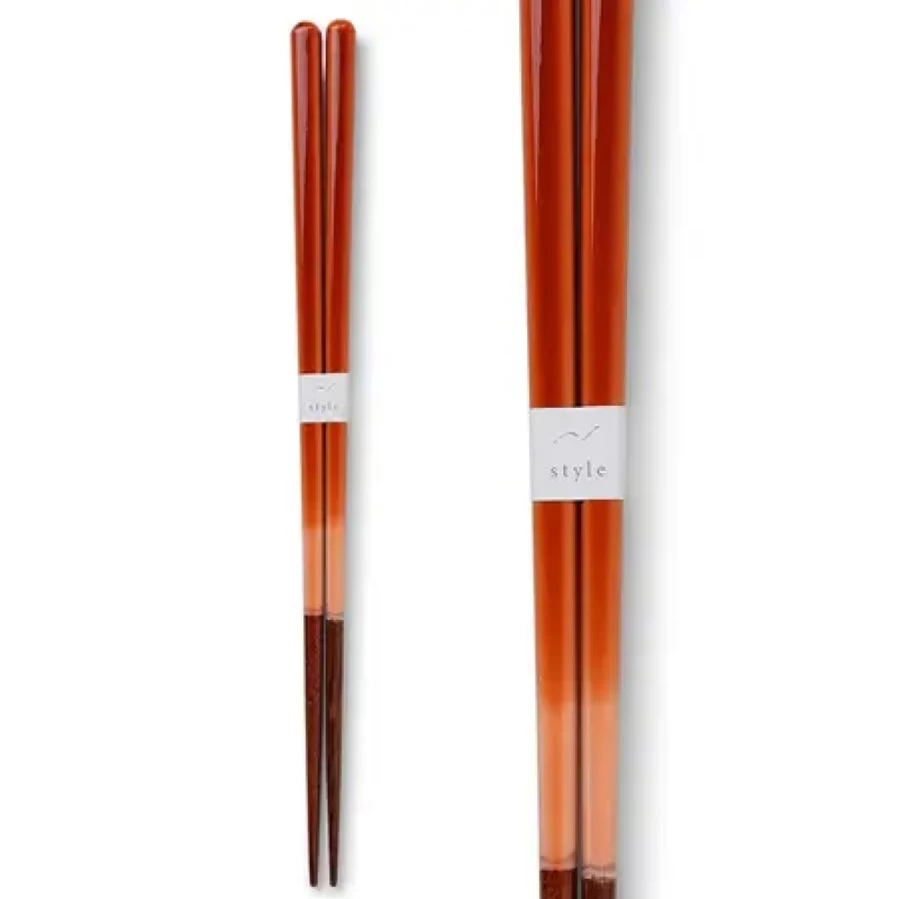 Miya Company Orange Ombre Chopsticks - Elegant Handcrafted Dining Utensils