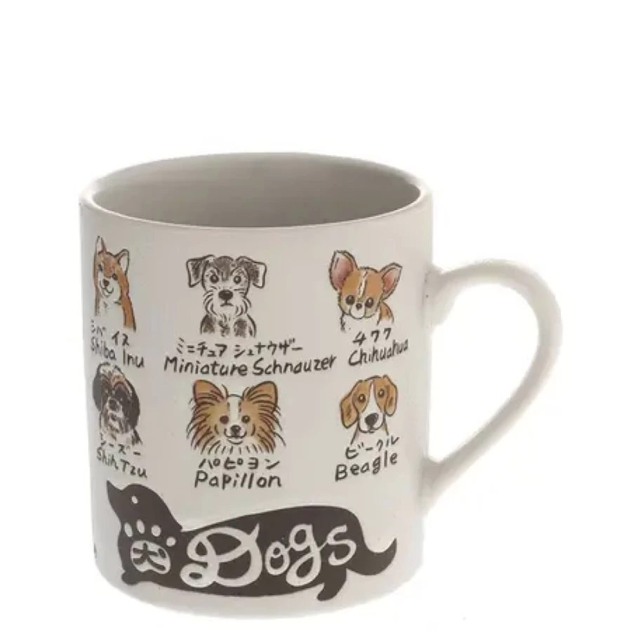 "Premium Ceramic Dog Lover's Mug - Cute Canine Design by Miya Company"