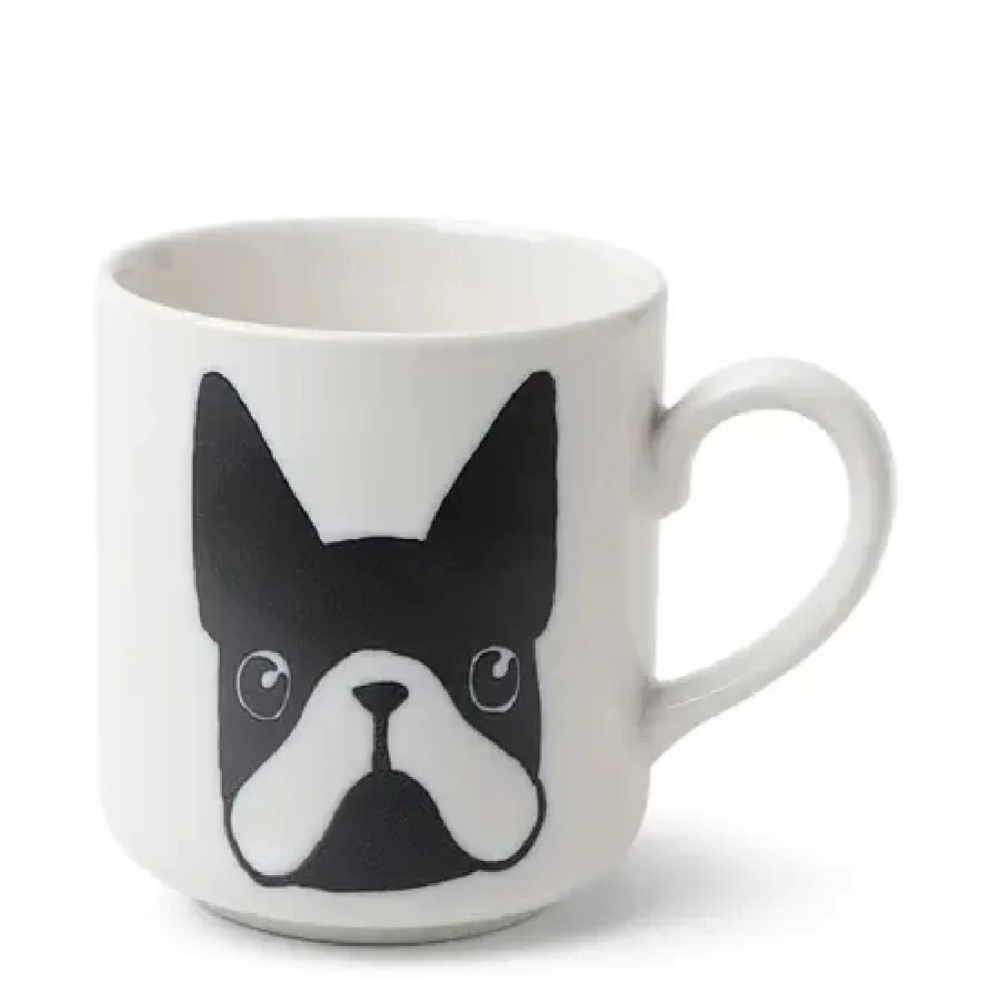 "MIYA COMPANY Boston Terrier Dog Mug - 8 Oz Ceramic Coffee Cup for Pet Lovers"