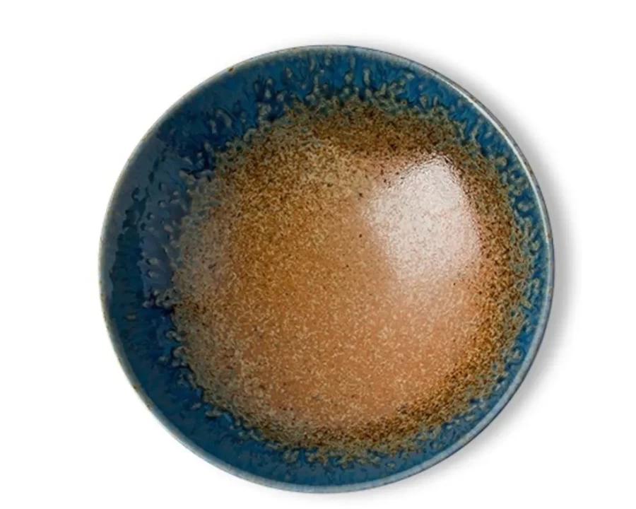 Miya Company Aoi Nagashi 9.5-Inch Japanese Ceramic Serving Bowl for Sushi and Noodles