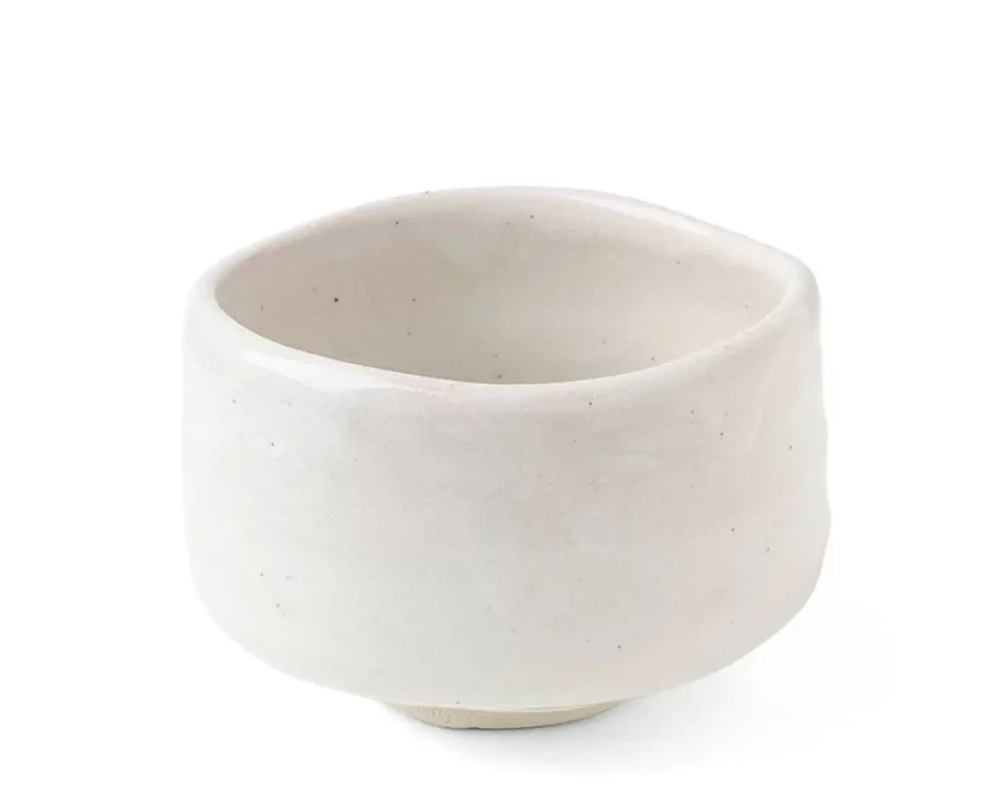 "MIYA COMPANY Shiro White 4.5 Inch Matcha Bowl – Premium Ceramic Tea Drinking Cup for Traditional Japanese Tea Ceremony"