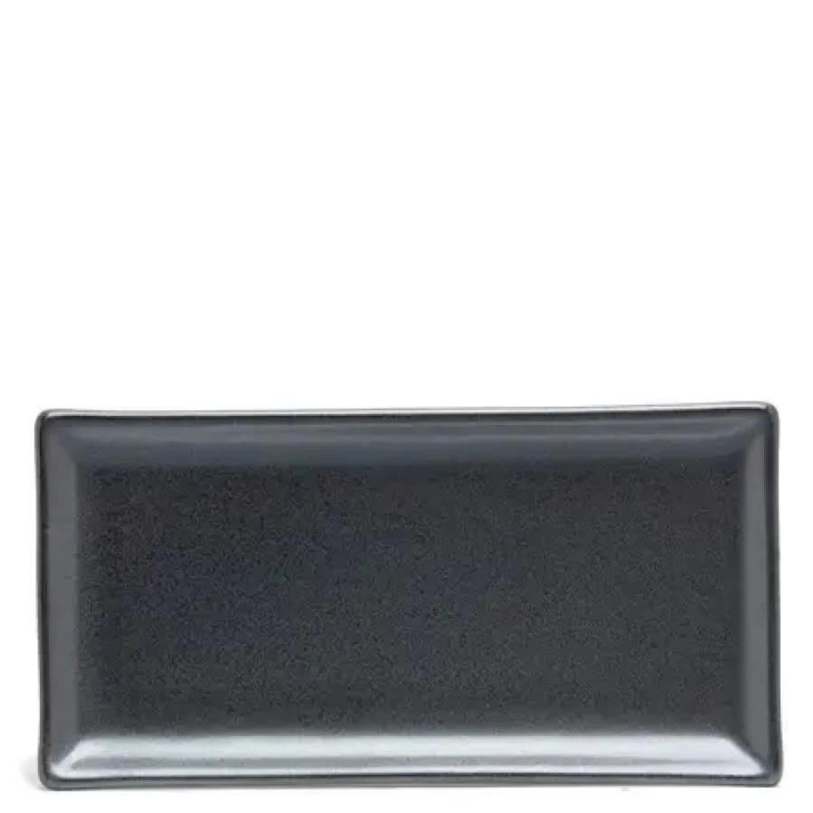 Miya Company Iron Glaze Ceramic Plate 8.75" X 5" - Elegant Dining & Decorative Serveware