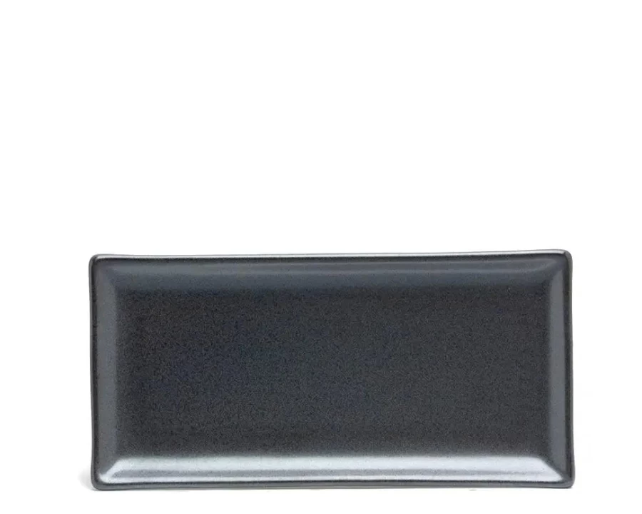 Miya Company Iron Glaze Ceramic Plate 8.75" X 5" - Elegant Dining & Decorative Serveware