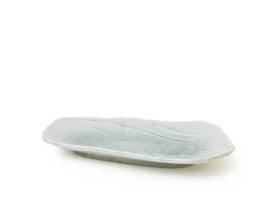 Miya Company Coral Blue Ceramic Rectangular Plate – Elegant Dining & Serving Dish
