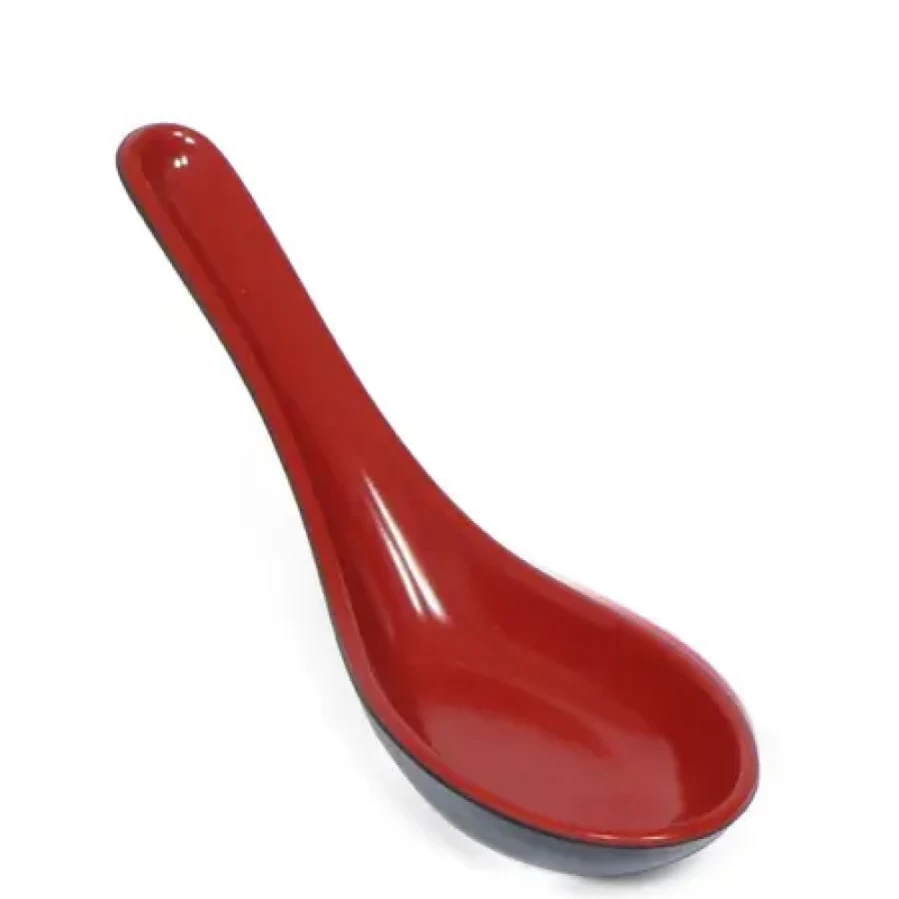 Miya Company Red Melamine Soup Spoon - Durable, Dishwasher Safe, BPA-Free Dining Essential