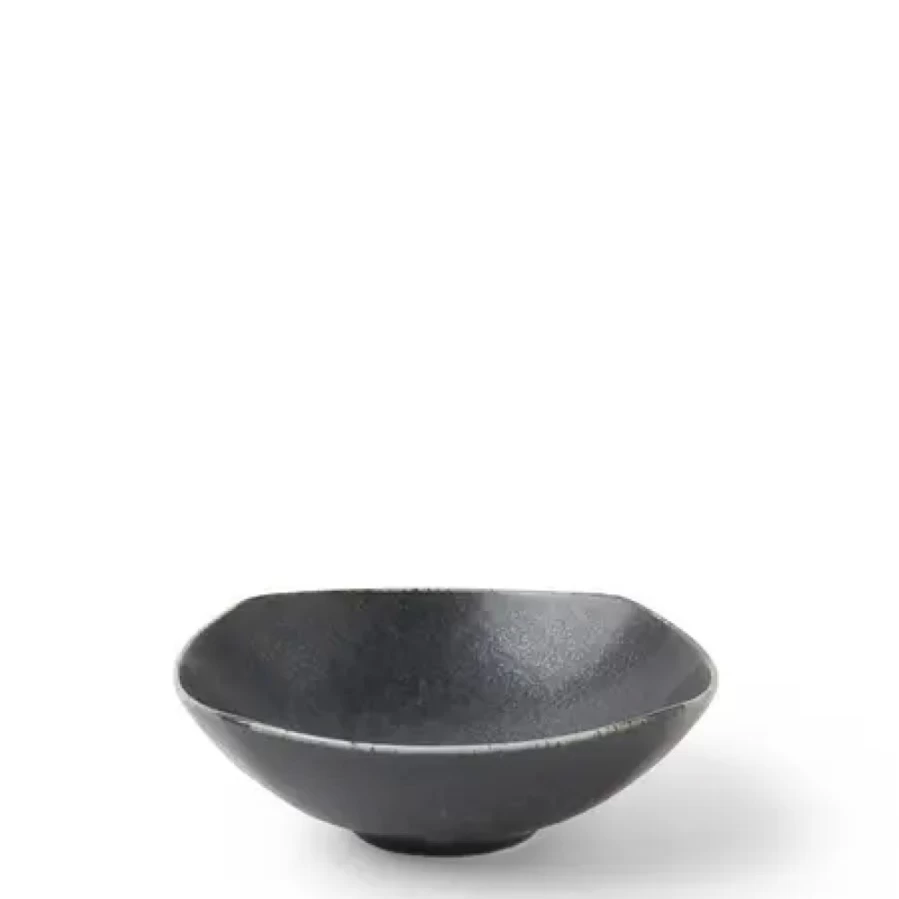 Miya Company Black Cosmos Shiho Ceramic Sauce Dish for Elegant Dining