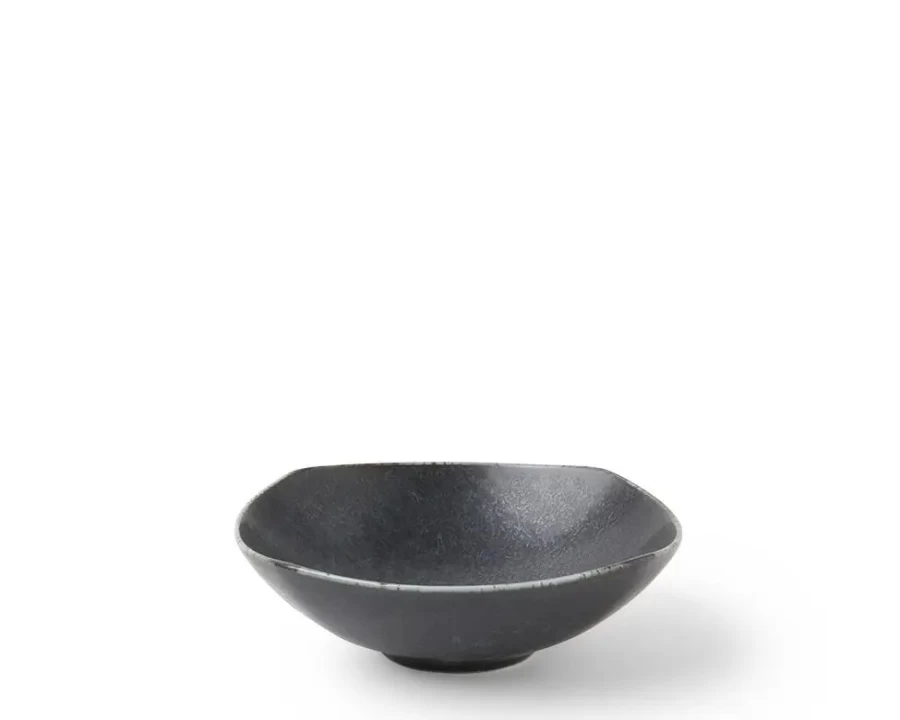 Miya Company Black Cosmos Shiho Ceramic Sauce Dish for Elegant Dining