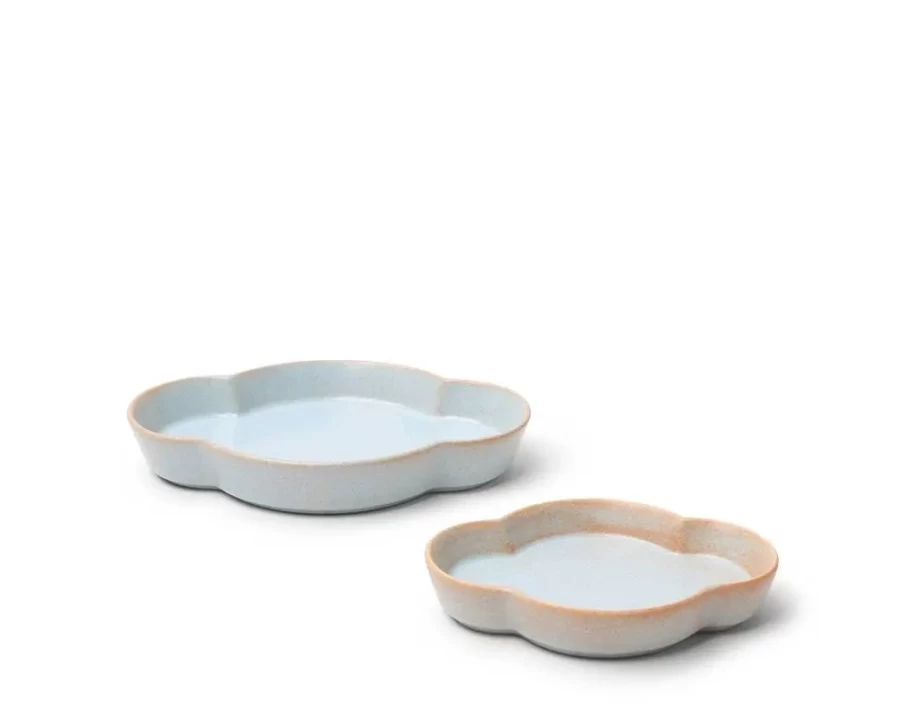 "Miya Company 3.75 Inch Square Sauce Dish in Cloud Blue – Durable Ceramic Appetizer Plate"