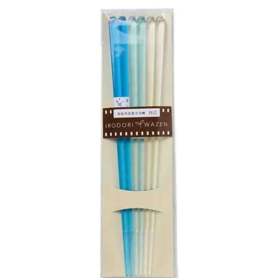 Miya Company Acrylic Blue Chopsticks Set of 3 - Durable and Stylish Tableware for Asian Cuisine