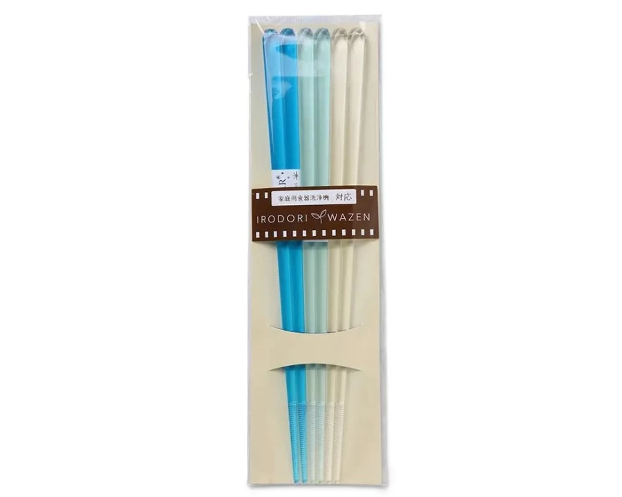 Miya Company Acrylic Blue Chopsticks Set of 3 - Durable and Stylish Tableware for Asian Cuisine