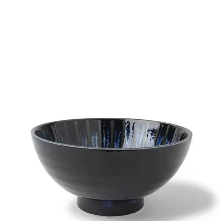Miya Company Lapis Floral Decorative Bowl 7.75 Inch Focus Design